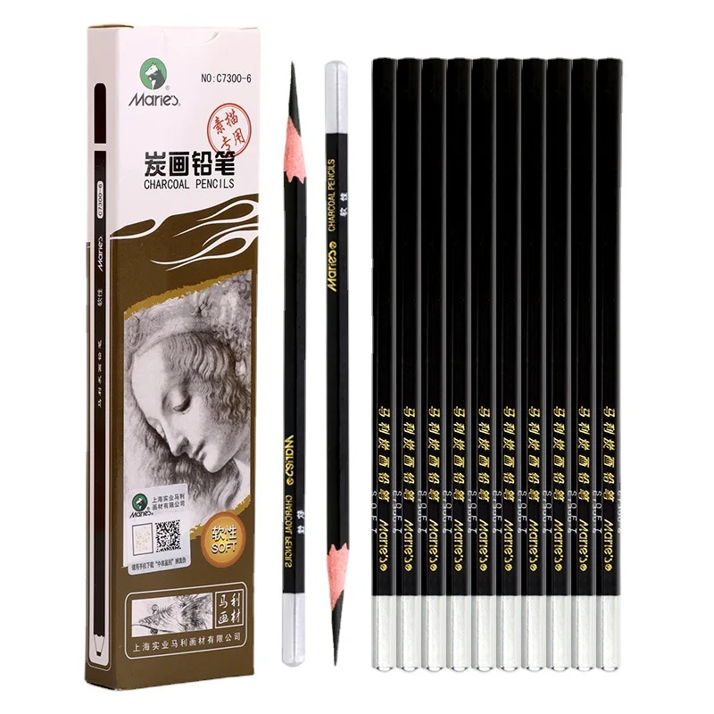 

2B4B6B8B10B14B2H Marley Sketch Charcoal Extra Soft Painting Student Utensils Teaching Supplies