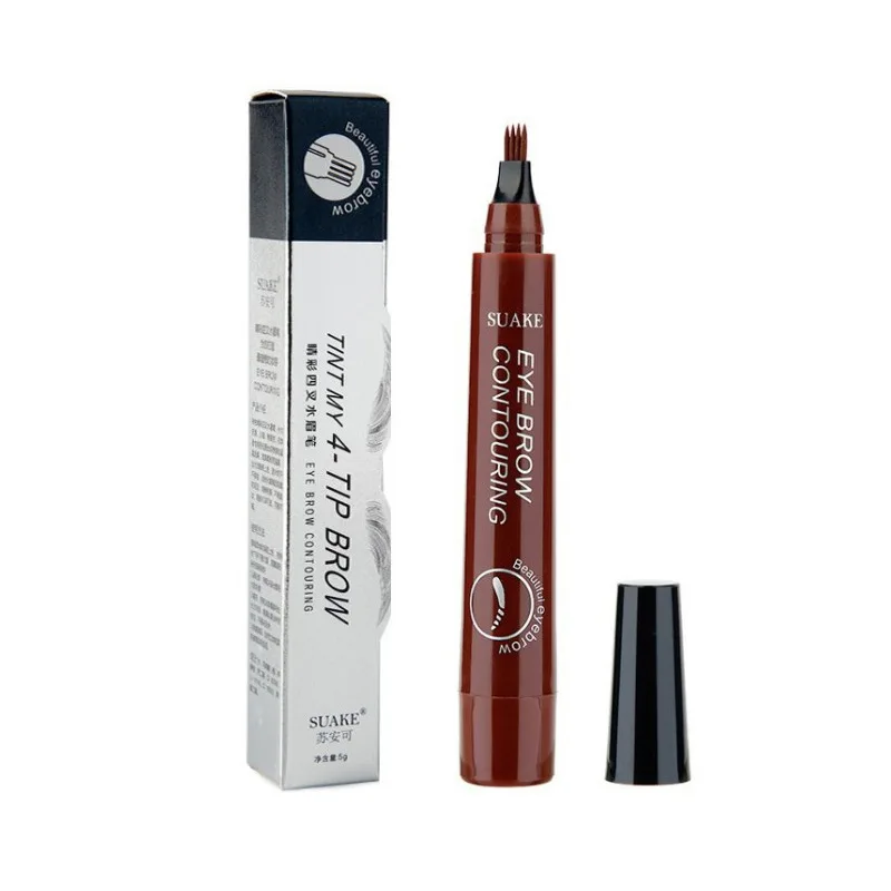 

Four-Fork Eyebrow Pencil Waterproof Sweat-Proof Long-Lasting Non-Blooming Extra Fine Waterproof Eyebrow Pencil