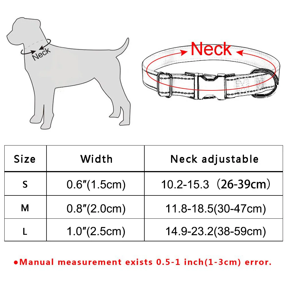 Регулируемый персональный собачий ошейник AiruiDog именной на заказ с гравировкой