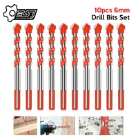 6mm multifunction drill bits set ceramic wall tile marble glass punching hole saw drilling bits working for power tools