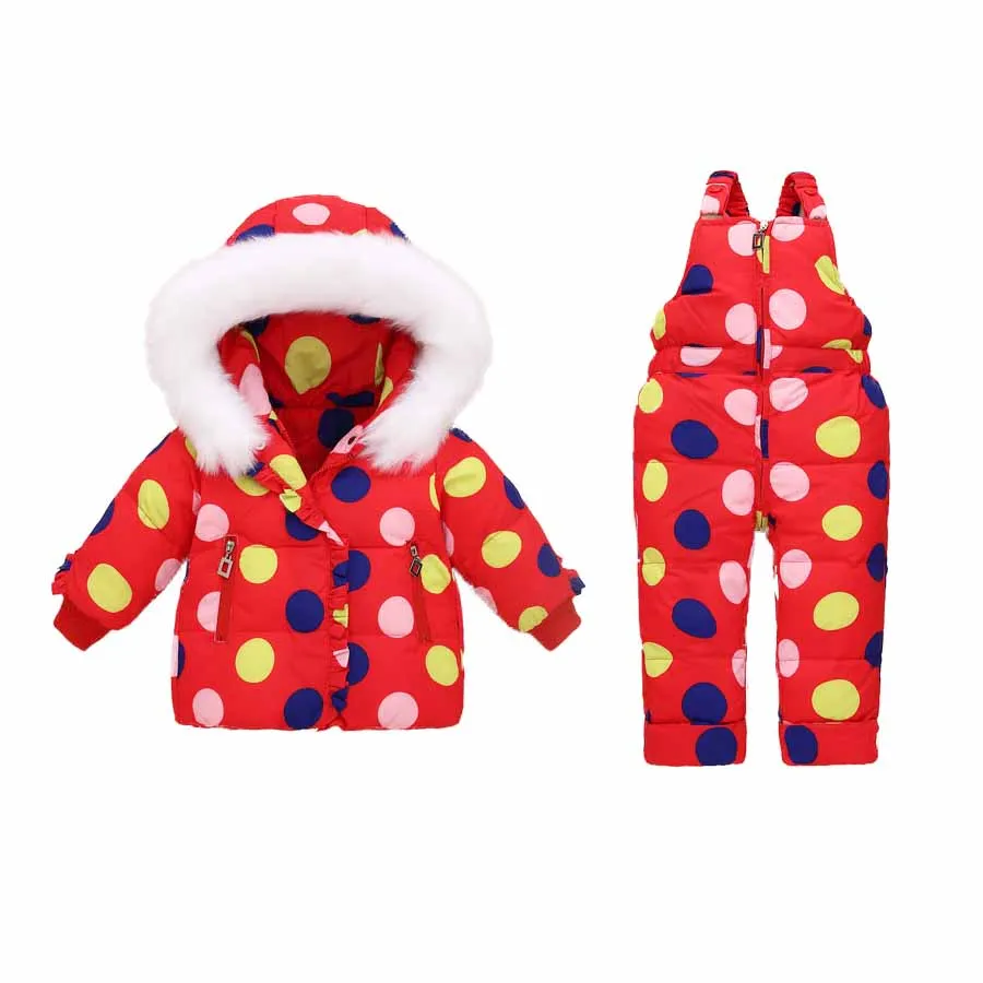 

HSSCZL Winter Warm Toddler Girls Duck Down Clothing Sets Baby Girl Down Snowsuit Kids Ski Suit Set Winter Down Jackets+pants
