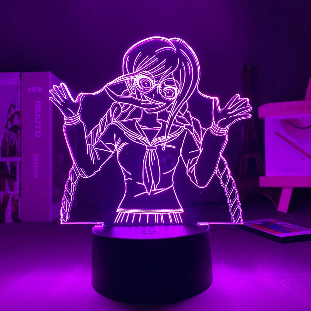 

Anime 3D Light Danganronpa Toko Fukawa USB Touch Remote Control Table Lamp LED Acrylic Colorful Night Light