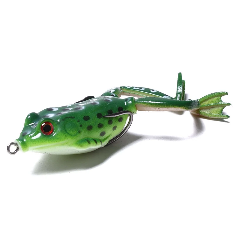 Реалистичная имитация лягушки резиновая Мягкая искусственная приманка 3D глаза