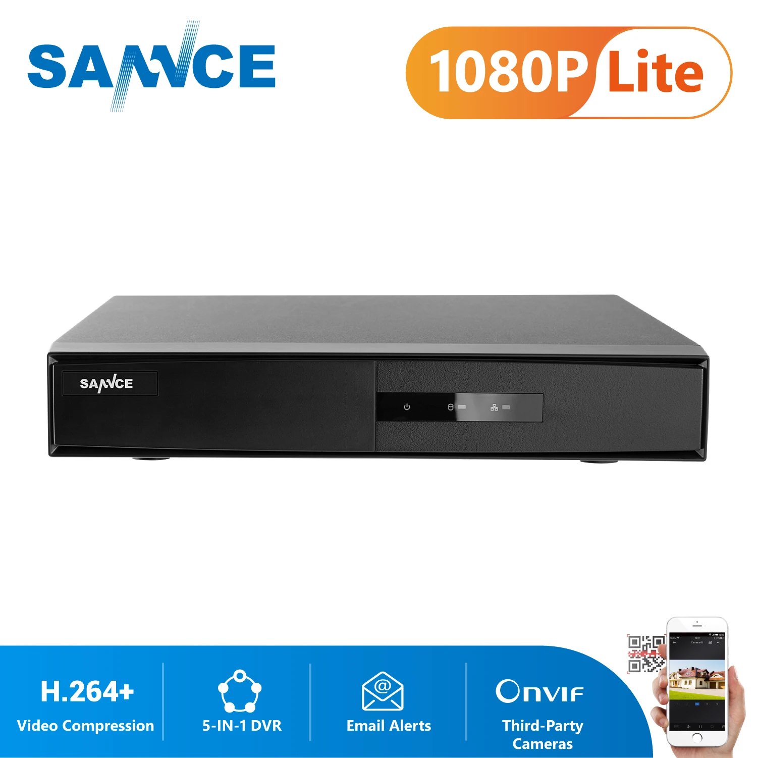 SANNCE 4/8/16 канальный цифровой видеорегистратор Full 1080N CCTV DVR H.264 1080P выход 4ch