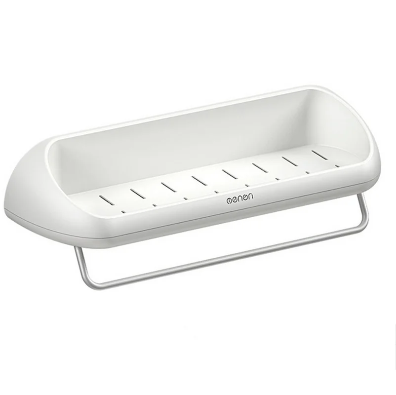 

Wall Mounted Bathroom Shelf Shampoo Shower Shelves Holder Kitchen Storage Rack Organizer Towel Bar Bath Accessories