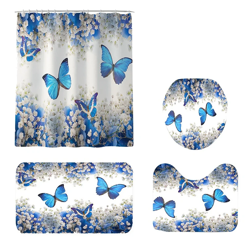 

4 шт./комплект, водонепроницаемые коврики для ванной и туалета