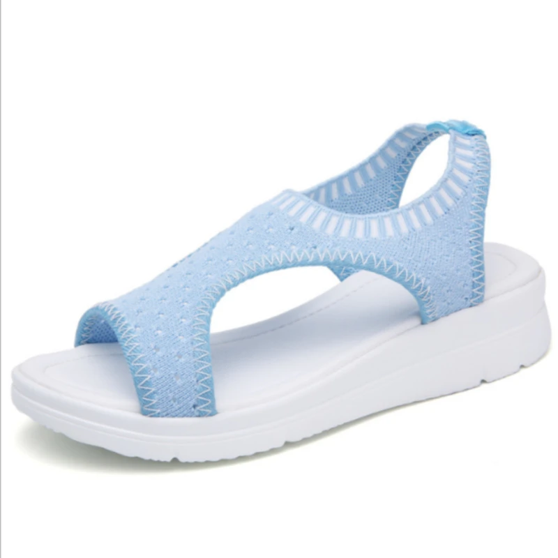 

Gladiator Sandalias Mujer 2020 Female Wedge Heels Shoes Women Summer Comfortable Sandals Slip-on Flat Sandals Platform Sandalias