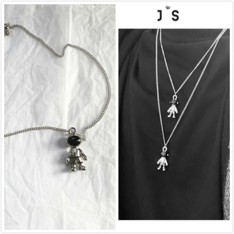 Ожерелье в стиле хип хоп с астронавтом кулон робот ожерелье для мужчин и женщин