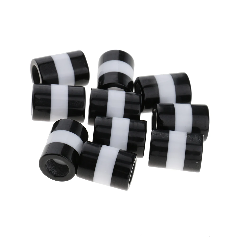 

Lot 10Pcs Resin Plastic Striped Hair Braid Beads Dreadlock Bead Cuff Clip Hair Braiding Rings