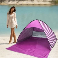 automatic instant up beach tent outdoor camping fishing tent sun shelter uv protection with silver coated polyester