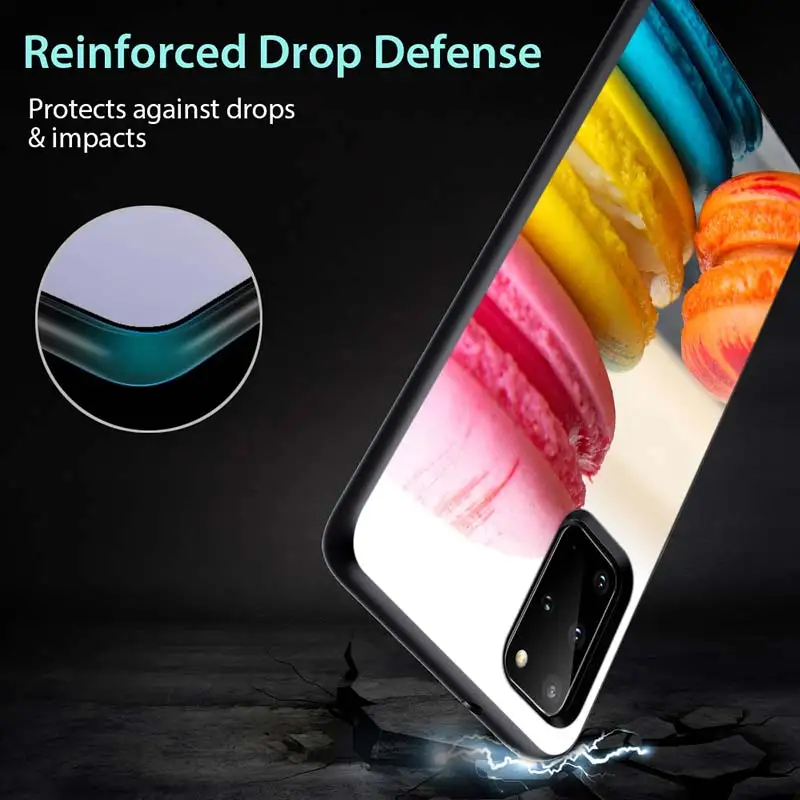 

Sweet Macarons for Samsung S20 FE Ultra Plus A91 A81 A71 A51 A41 A31 A21S A11 A72 A52 A42 A32 A12 A02S Phone Case