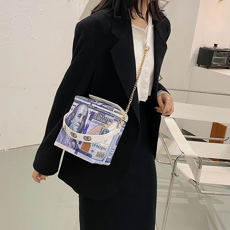 Funny Dollar Design Biox Women Handbags Designer Chains Shoulder Bags Luxury Pu Leather Crossbody Bag Lady Cute Small Purse 2020 |