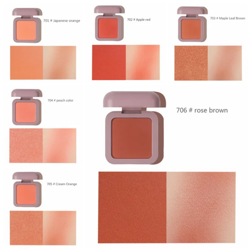 Румяна для макияжа профессиональные 6 цветов s мягкие и гладкие стойкая формула