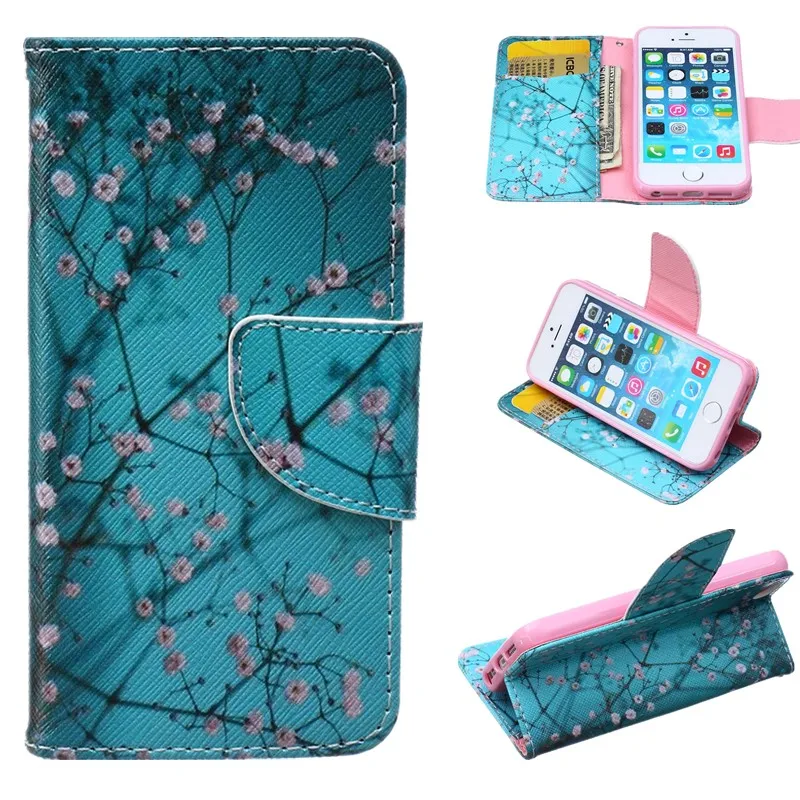 Чехол для apple iphone 5 5C чехол телефона из искусственной кожи с держателем карт 6 6S 6G 4 7