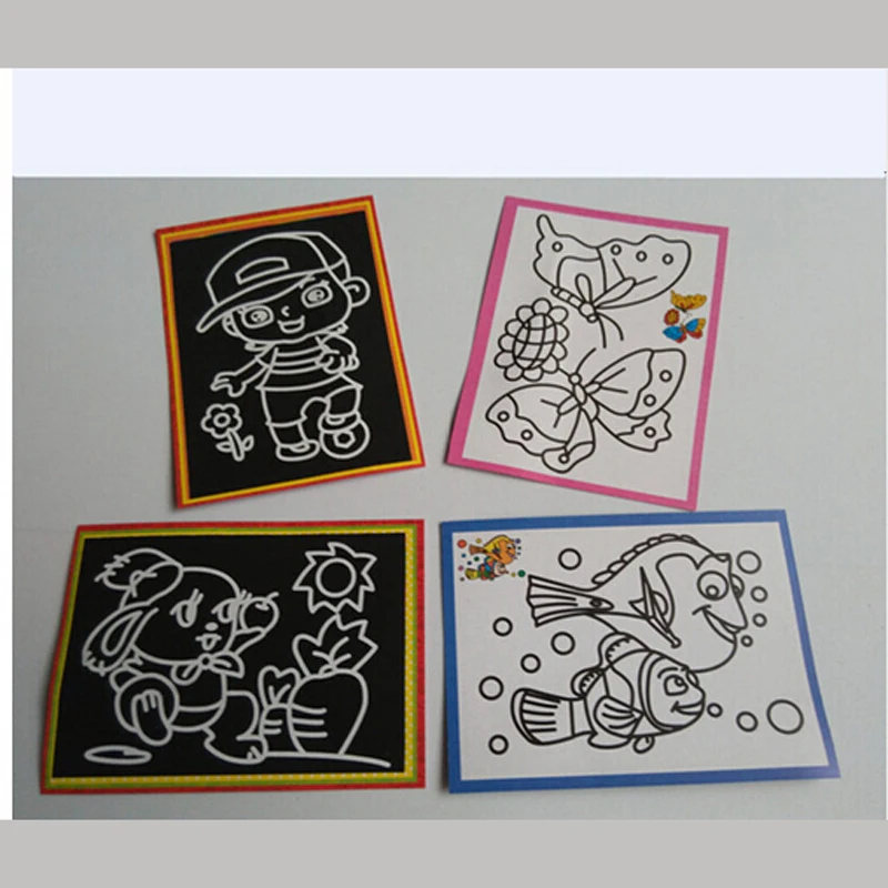 20 штук 13*9 см типа два в одном Magic Цвет бумага для скретч Арта ing карты игрушки