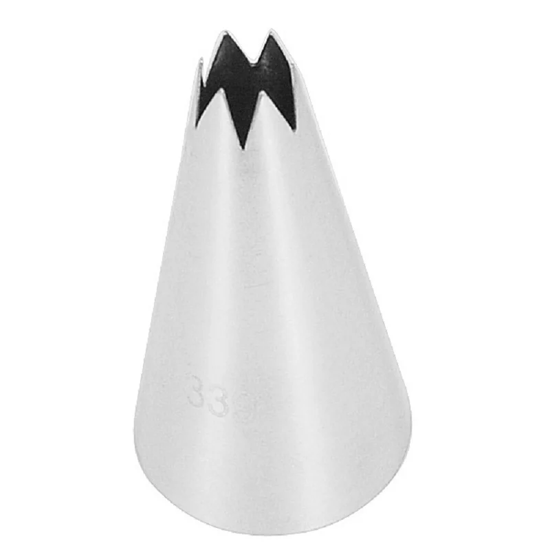 

(30pcs/Lot)Free Shipping FDA High Quality Stainless Steel 18/8 Cake Decorating Star Icing Nozzle #339