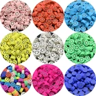 30 шт.лот 10 мм глиняные бусины круглой формы, смайлик, разделительные бусины из полимерной глины, бусины для изготовления ювелирных изделий сделай сам, аксессуары ручной работы