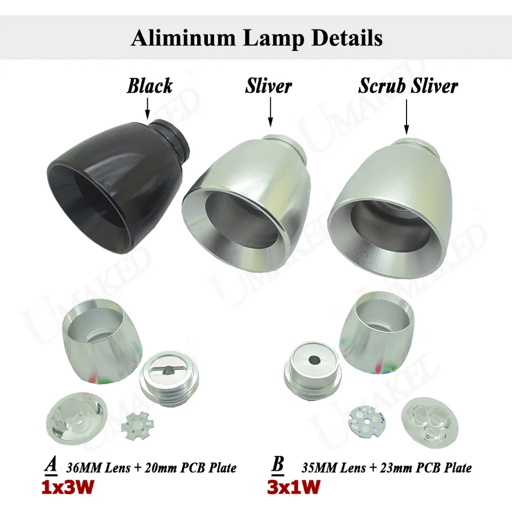 Светодиодный алюминиевый светильник 1 Вт 3 диаметр 50 мм 2 шт.|hose lamp|lamp headdia dia |