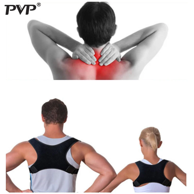 Корсет для спины черный корректор мужчин и женщин корсет коррекции осанки