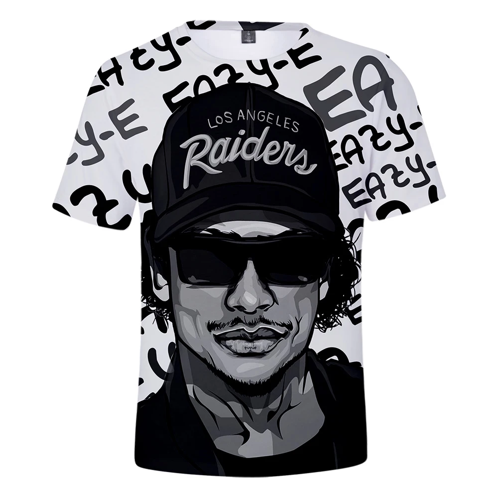 Фото Футболка Eazy E мужская с принтом Gangsta Rap модная тенниска короткими рукавами уличная