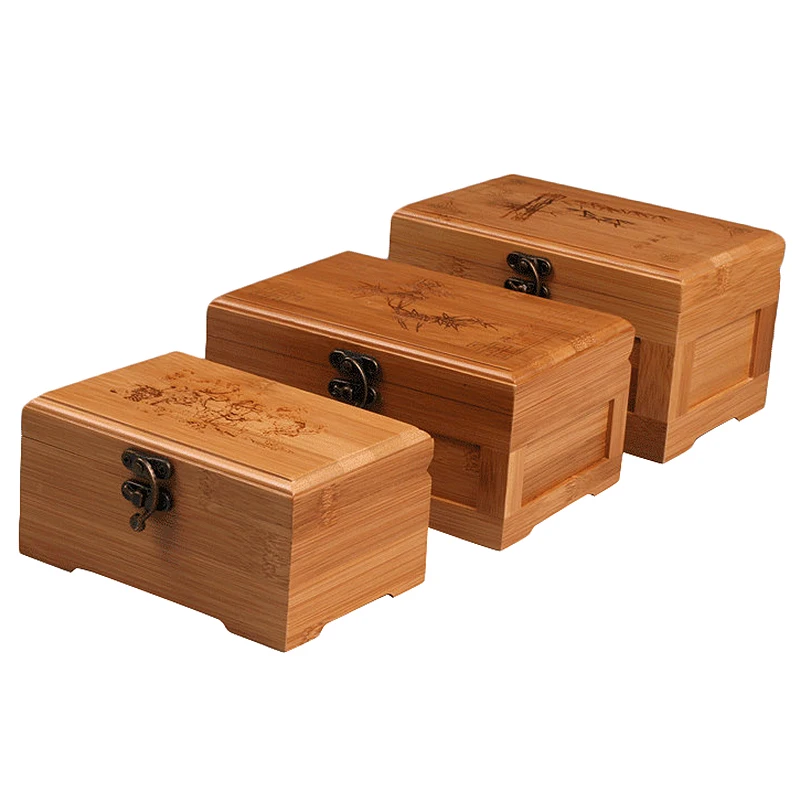 

LBER Bamboo Craft Princess Korean Bamboo Jewelry Box Wooden Jewelry Storage Box Collection Box Gift Box Large