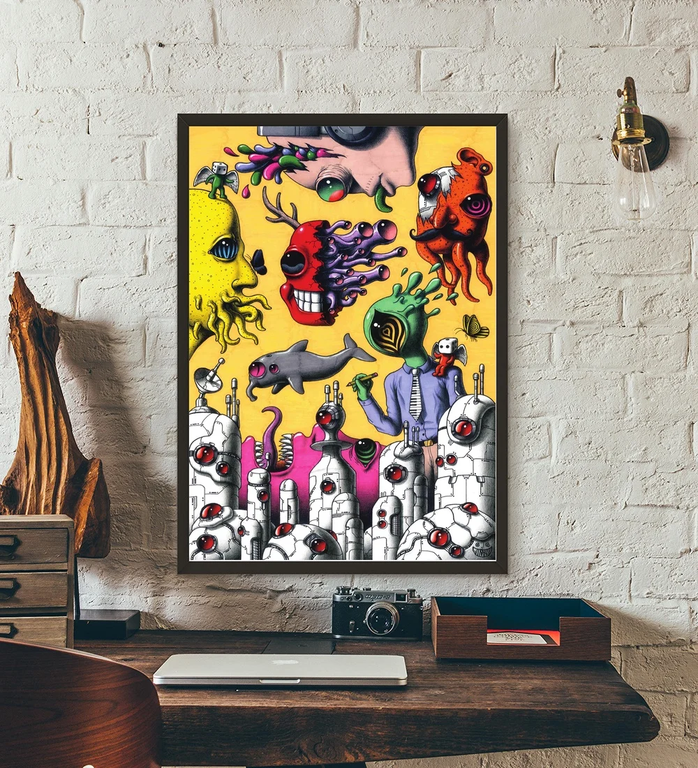 

Psychedelic Trippy Salvador Dali Abstract Wall Decor Canvas Painting Prints Art Poster Paintings for Living Room No Frame