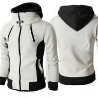 winter mens plus size sweatshirt jackets autumn casual fleece coats solid color mens sportswear stand collar sliming jackets