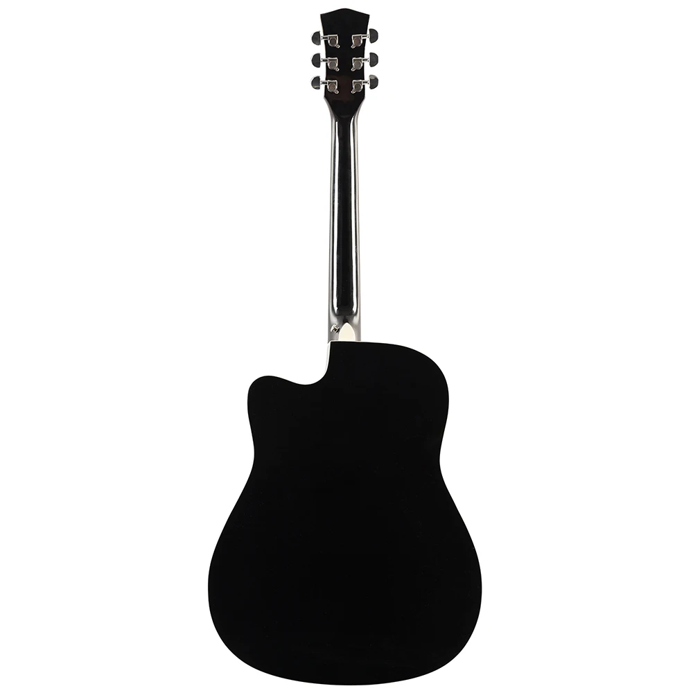 SAYSN 4" Акустическая гитара из ели черного цвета палисандр гриф cutaway Guitarra музыкальный инструмент для начинающих