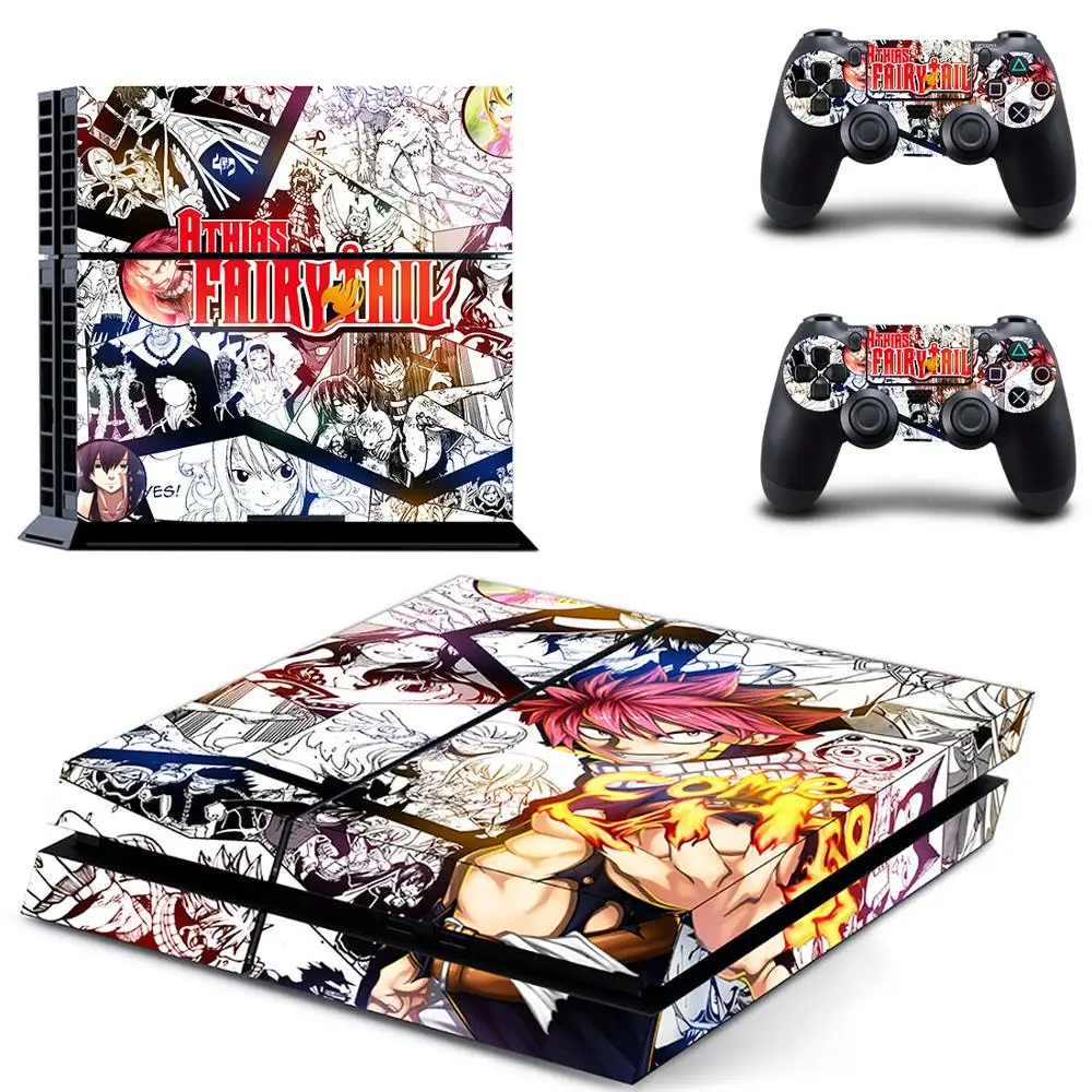 Наклейки Fairy Tail PS4 s Play station 4 наклейки для консоли PlayStation и контроллера Скины