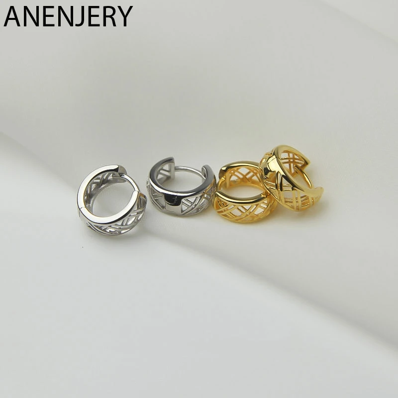 

Женские ажурные серьги-кольца из серебра 925 пробы