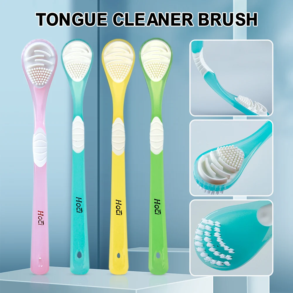 

Tongue Scraper Double-Sided Tongue Cleaner for Reducing Oral Problems Oral Health Care for Kids Adults Toothbrush Fresh Breath