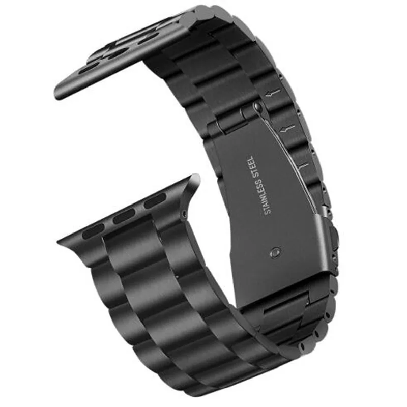 Спортивный ремешок для Apple Watch Series 5 4 3 2 38 мм 42 металлический из нержавеющей стали