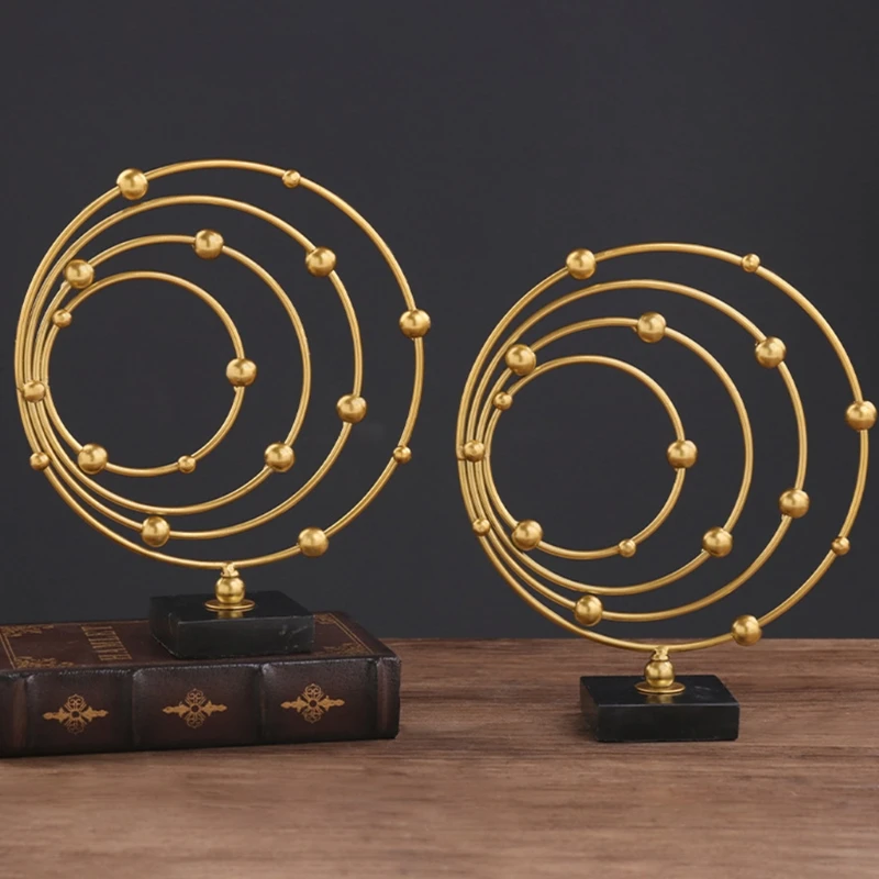 594C роскошный орнамент планеты в скандинавском стиле Абстрактная Металлическая