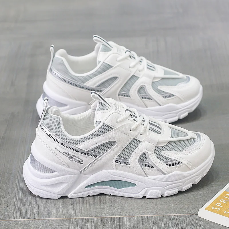 

Новые весенние громоздкие кроссовки для Для женщин дышащий все-матч спортивная обувь для девушек-студенток подвижное кроссовки Для женщин ...