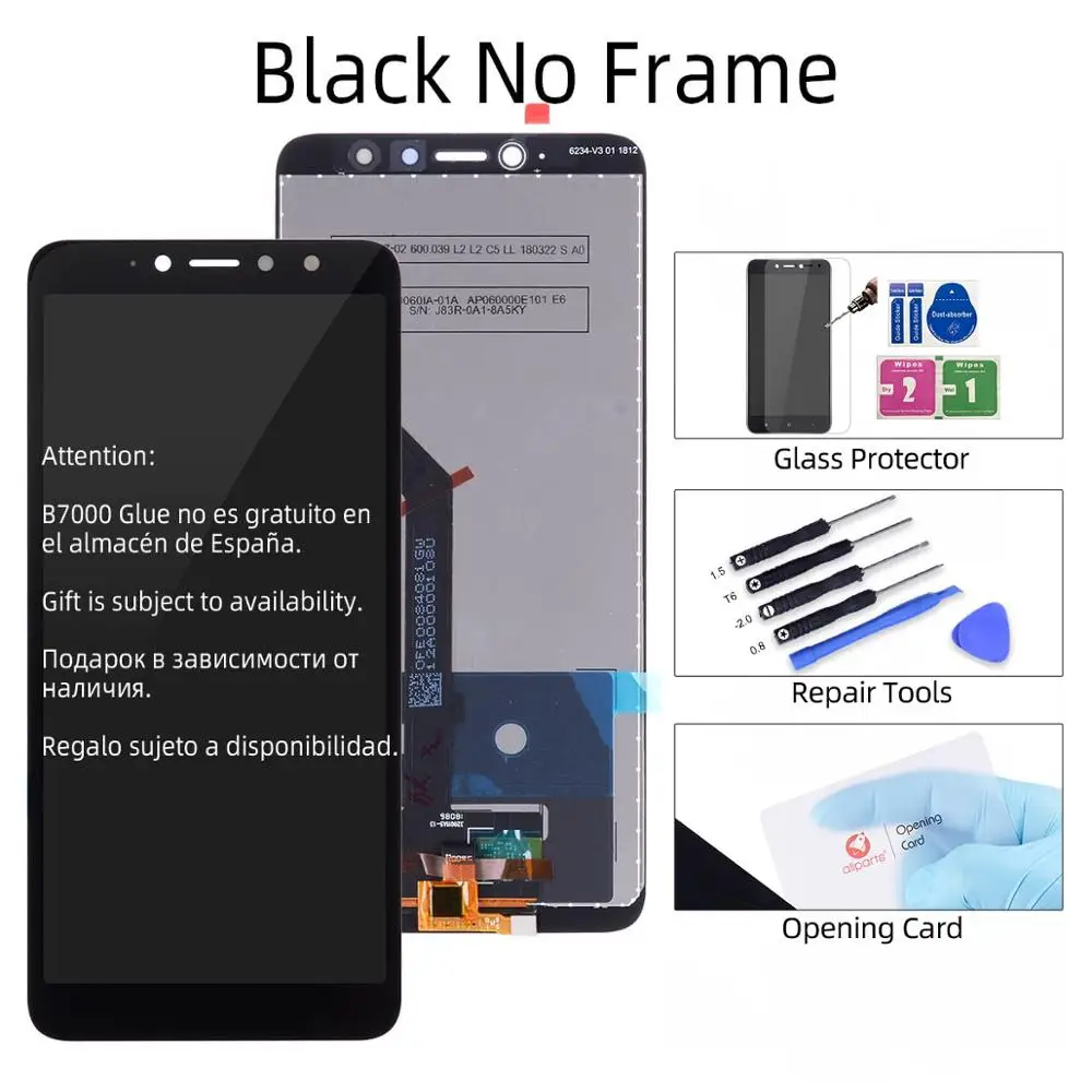 Дисплей для Xiaomi Redmi S2 LCD в сборе с тачскрином на рамке 5.99'' черный белый - Цвет: No Frame Black