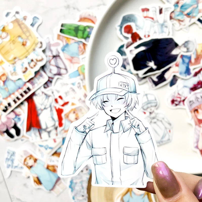 42 шт./компл. короткая футболка с героями из японского аниме рабочей секции