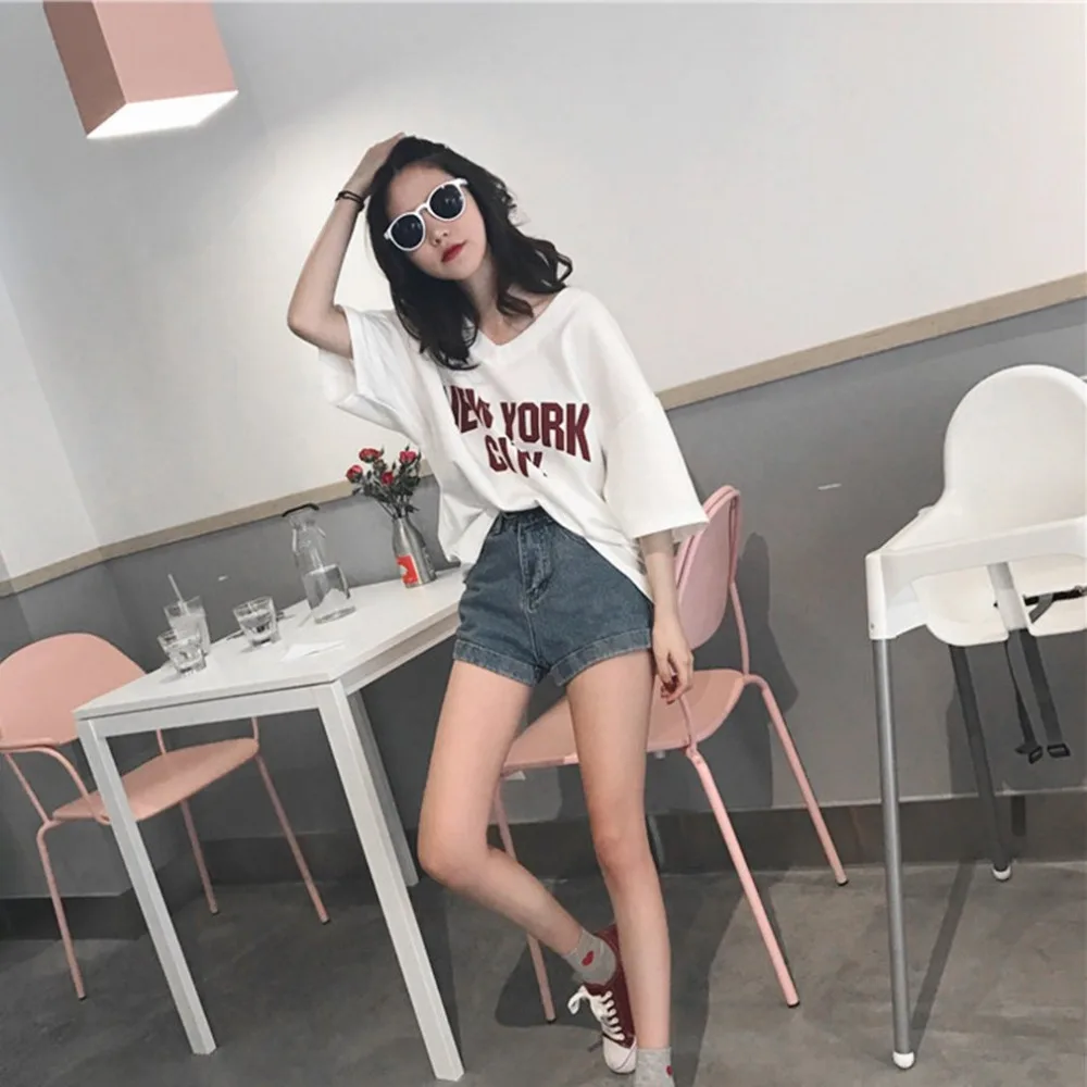 Летние свободные хлопковые белые футболки топы для девочек простая мягкая