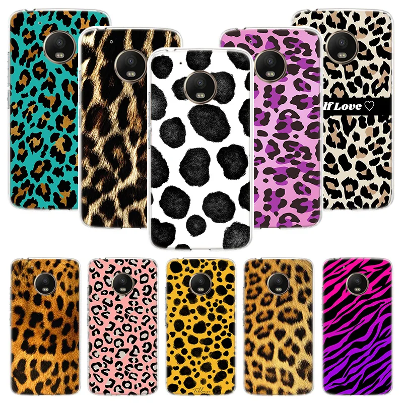 Модный сексуальный чехол для телефона с леопардовым принтом Motorola Moto G9 G8 G7 G6 G5 E6 E5 E4