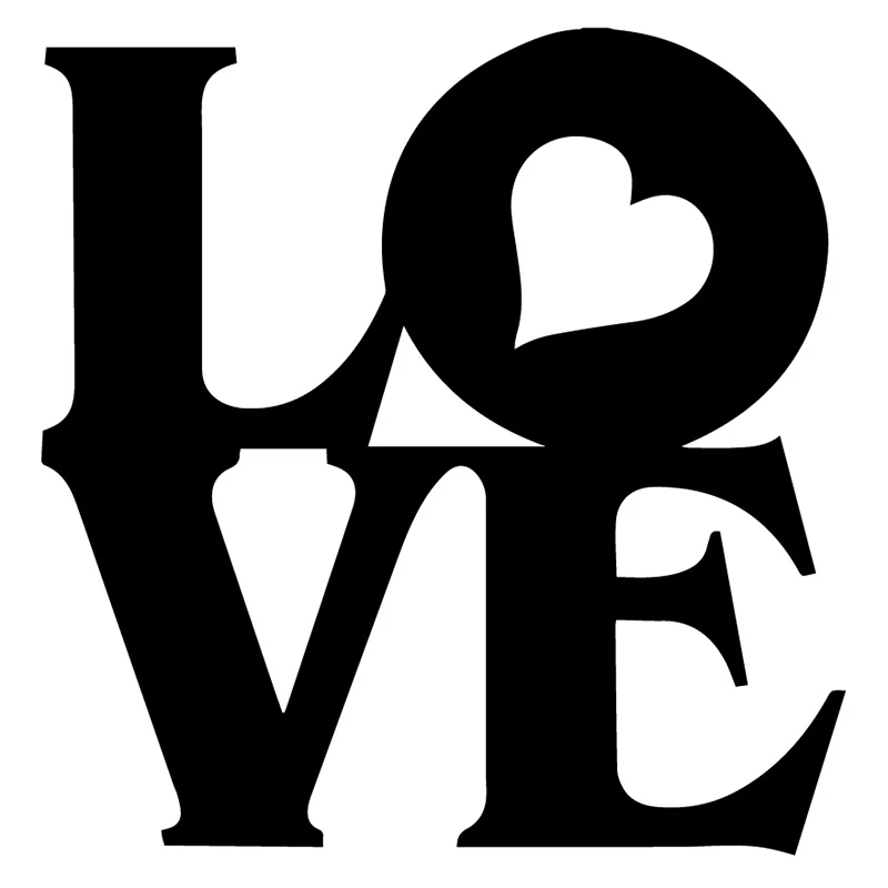 

15X15.5CM Love Sign Car Window Decoration Vinyl Decals Creative Car Sticker