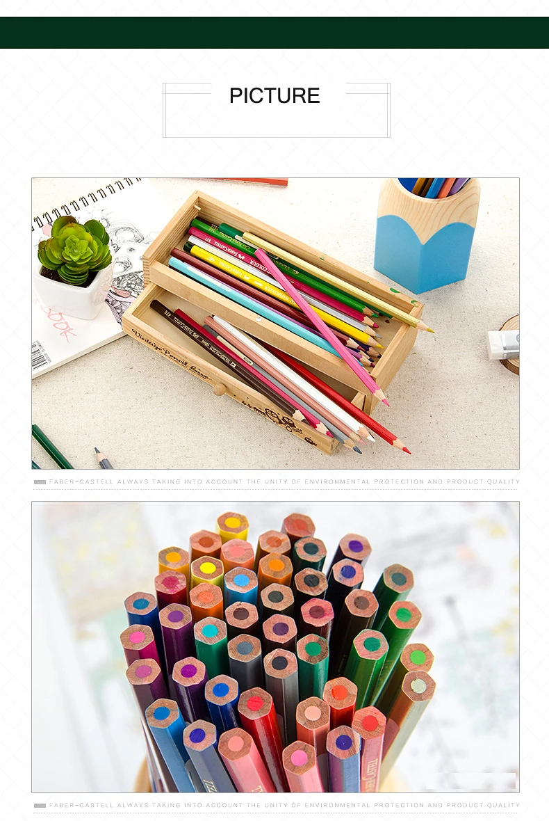 12 24 36 48 60 72 color/set Faber Castell Water soluble color pencil Advanced painting pencil Watercolor pens Painting art