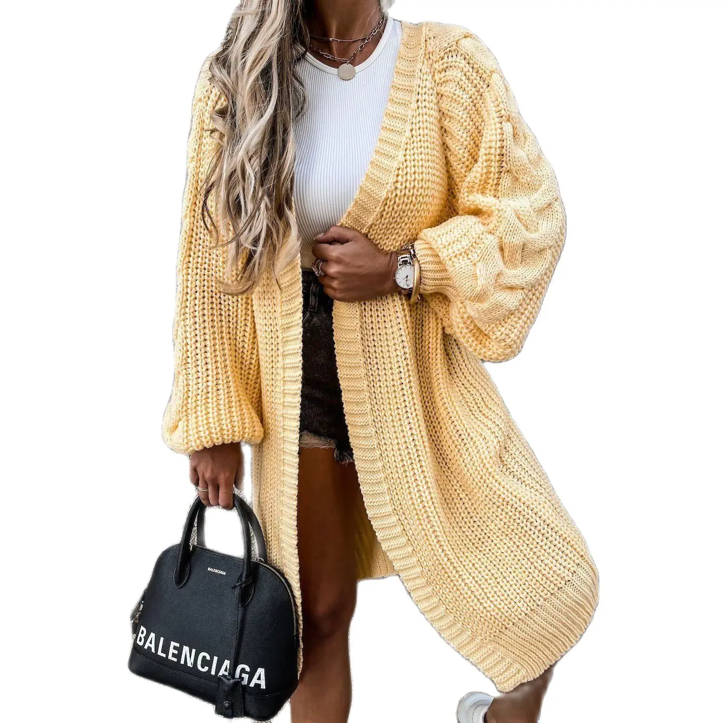 

Повседневный кардиган, свитер для женщин, Новинка весна-осень 2021, модная однотонная куртка