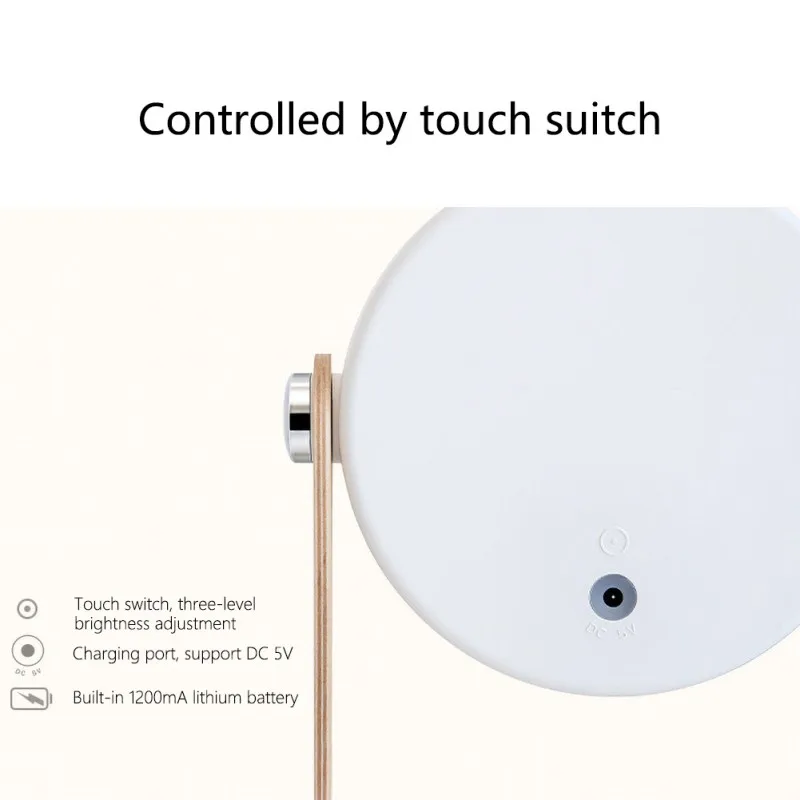 

Reading Lamp New Creative Wood Handle Foldable Night Lights Portable Lantern Lamp Telescopic Folding Led Table Lamp USB Charging