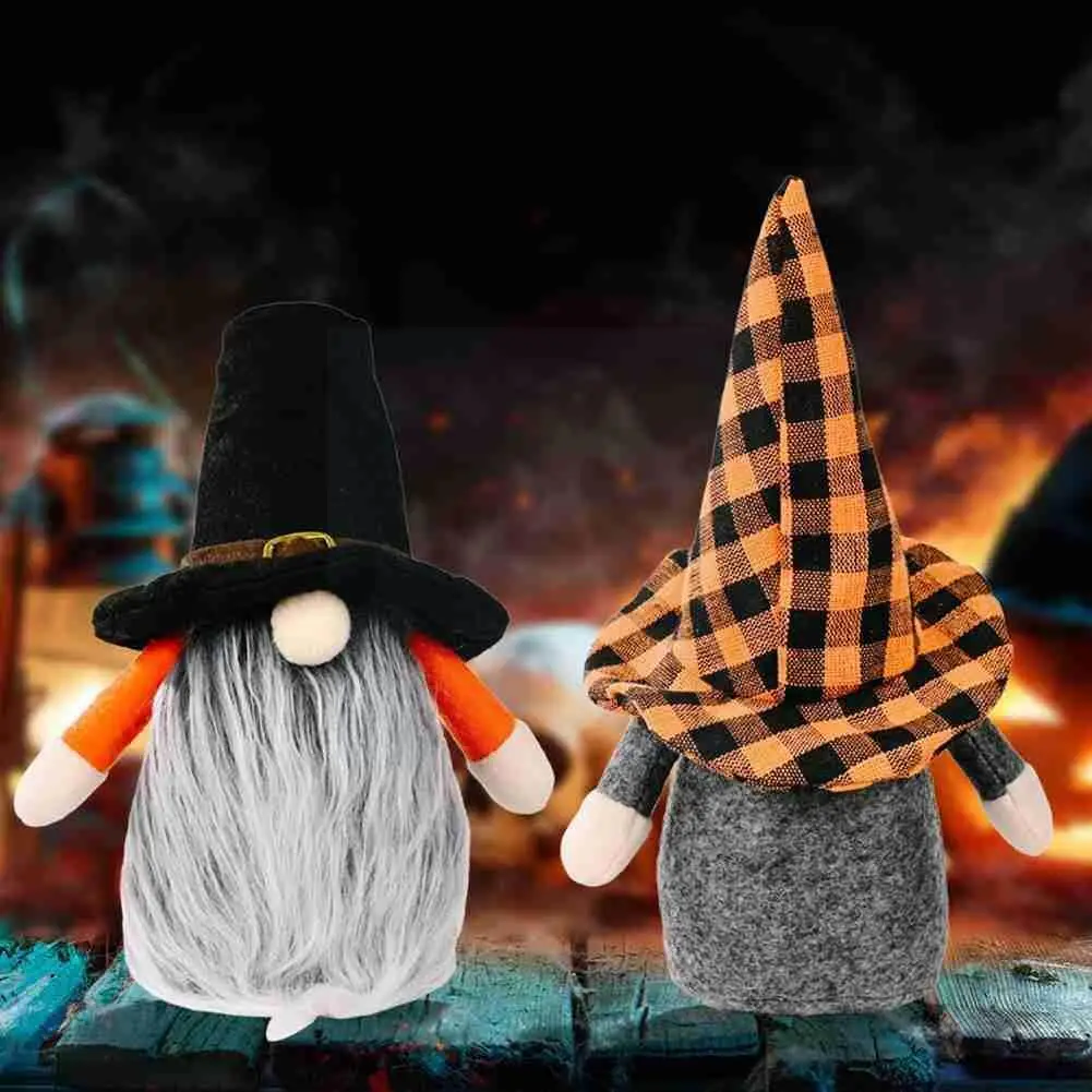 

Halloween Witch Dwarf Doll Bat Hat Gnome Doll Ornaments Cartoon Desktop Home Halloween Decor Elf Decorations Cute Dwarf Z7Y3