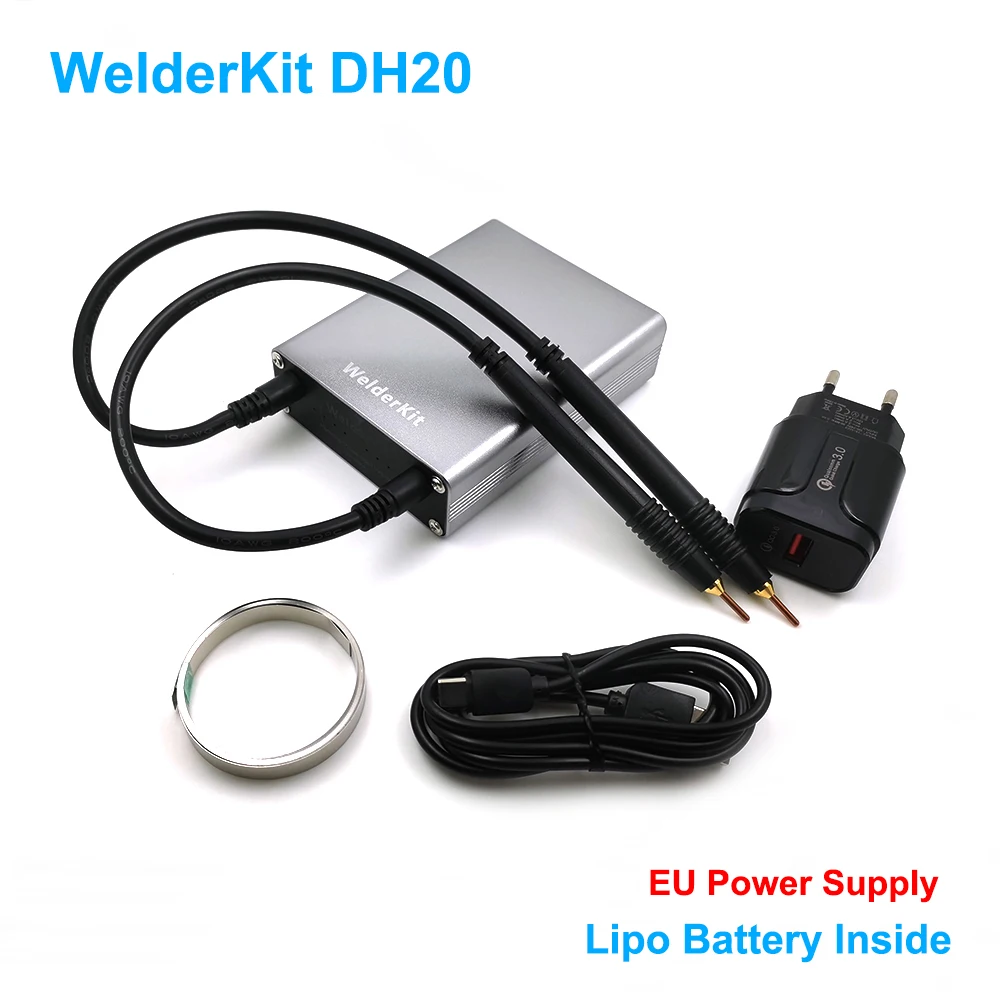 

Мини-аппарат для точечной сварки Welderkit DH20 Pro/DH30 с быстроразъемной никелевой пластиной для 18650 дюйма