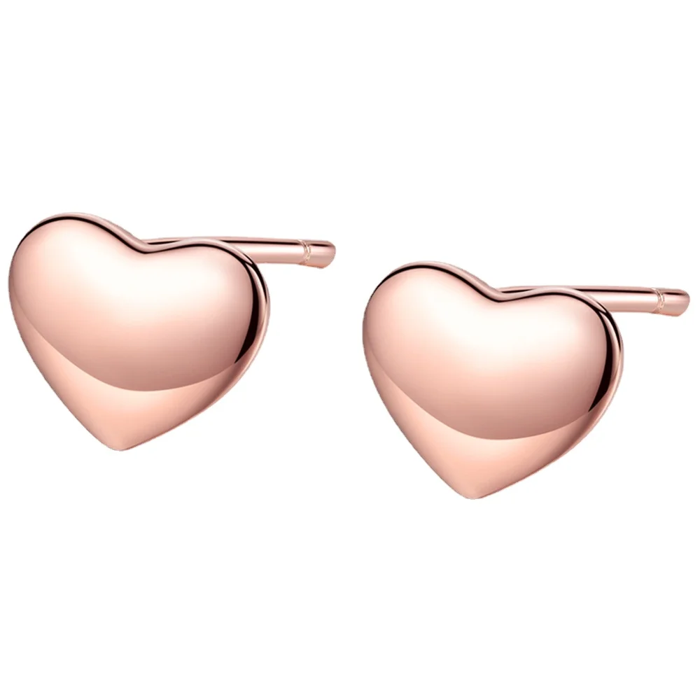 

Женские серьги-гвоздики из серебра 925 пробы, под розовое золото 14 к