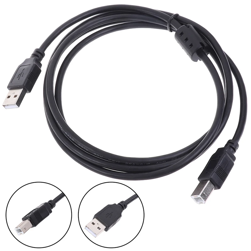 

1 шт., кабель для принтера USB 2,0, штекер-штекер, адаптер шнура 0,3/0,5/1/1, 5/1, 8 м