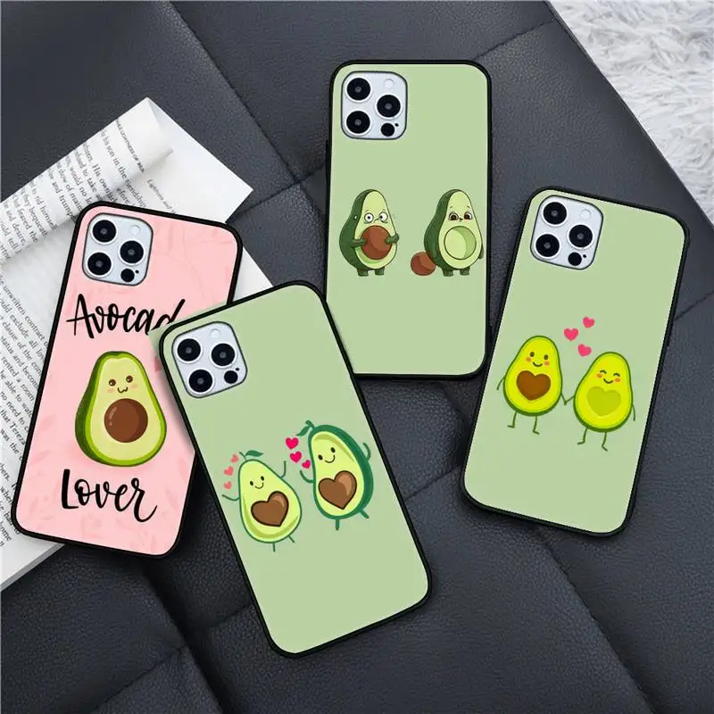 

Cartoon Cute Avocado Phone Case for iPhone 11 12 13 pro XS MAX 8 7 6 6S Plus X 5S SE 2020 XR mini