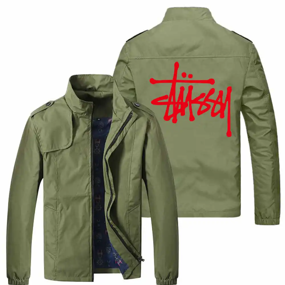 

2021 NEW Men's Jacket Spring Fall Slim Top Men's Casual Baseball Bomber Zipper Jacket Men's Jacket Fashion Brand Printing M-5XL