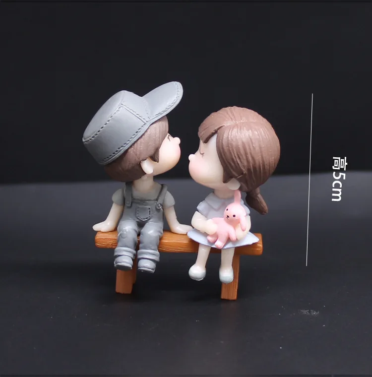 Влюбленная романтическая пара фигурка Свадебные миниатюры для жениха и невесты