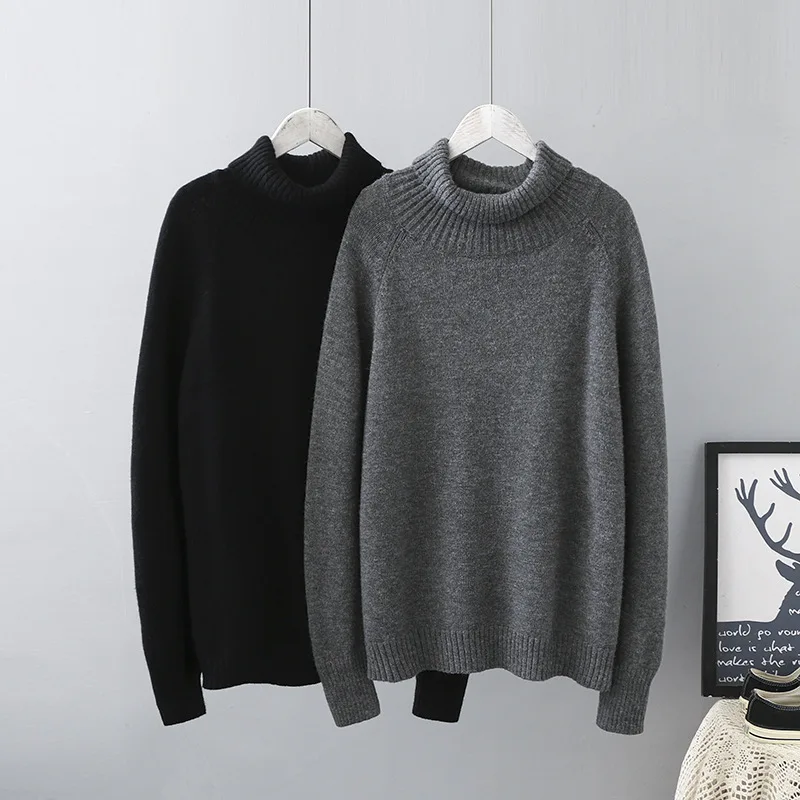 Повседневные женские свитера размера плюс Осень-зима 2019 Модные свободные